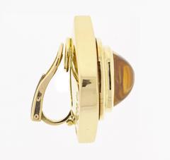 Leo De Vroomen Citrine and Enamel Earrings