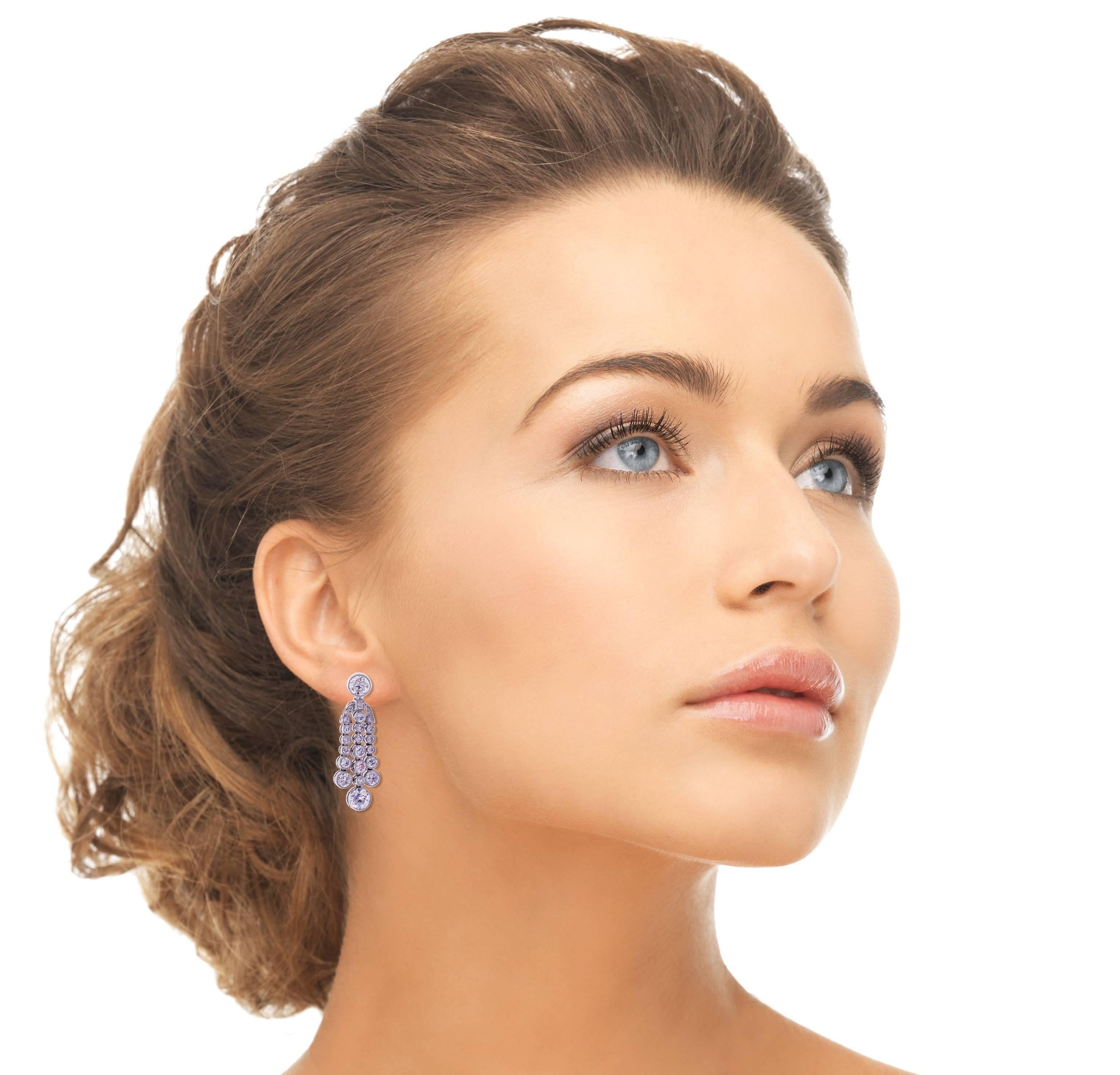 Diamond Chandelier Earrings In Excellent Condition In Bethesda, MD