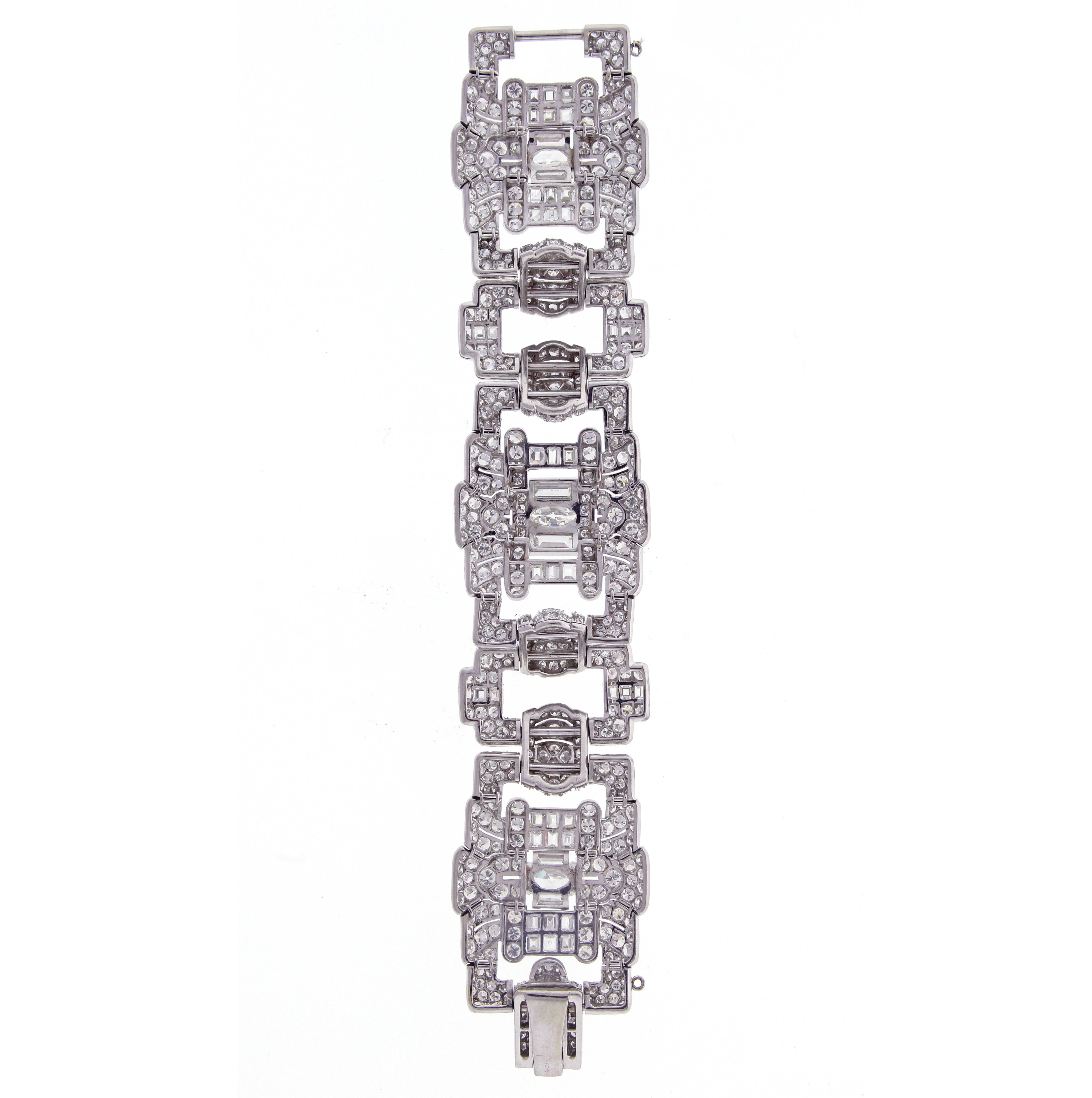Women's Important Art Deco  Cartier Diamond Bracelet r