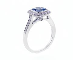 Tiffany & Co. Legacy Aquamarine Diamond platine Ring