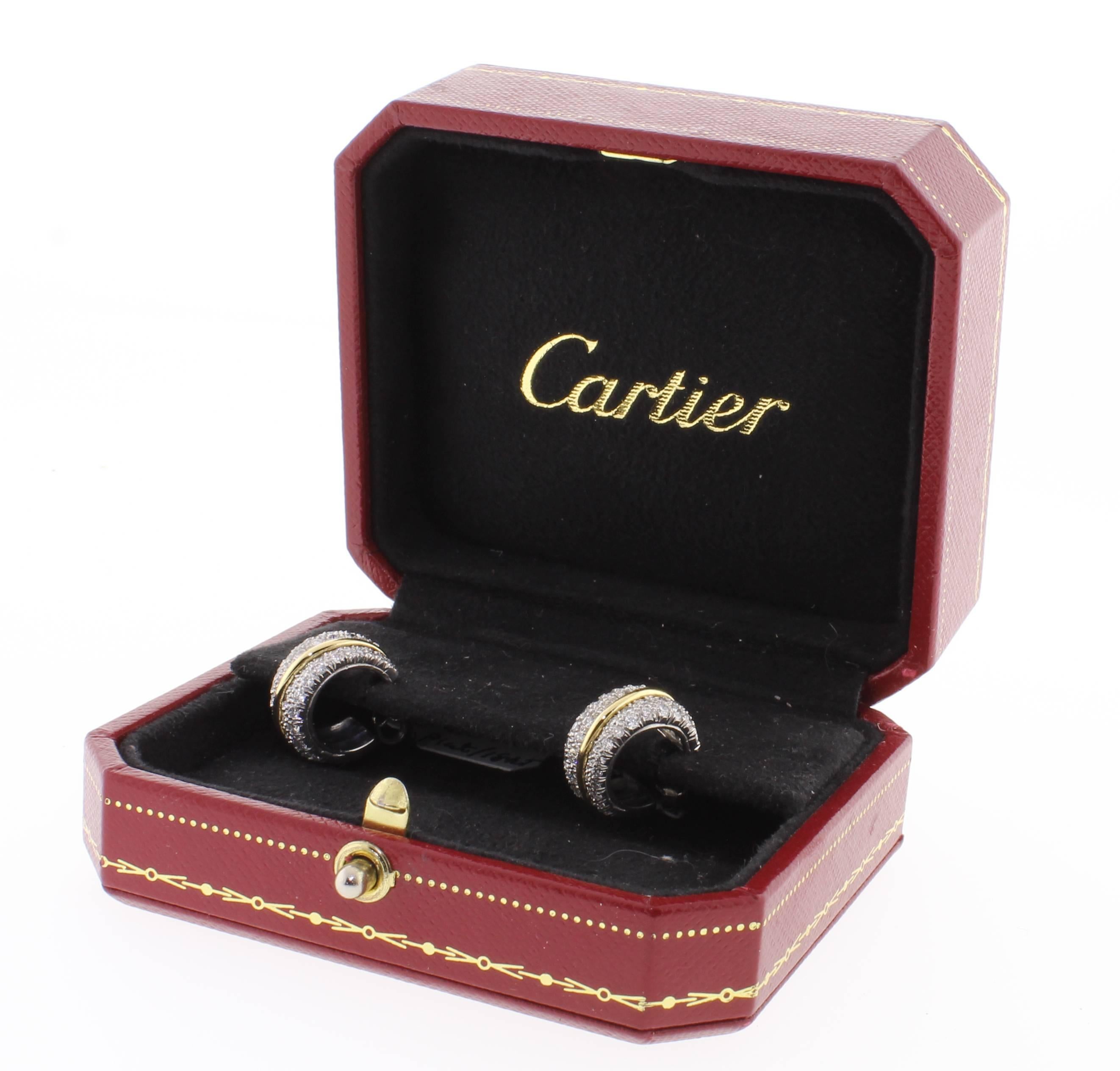 Cartier Diamond Hoop Earrings 2