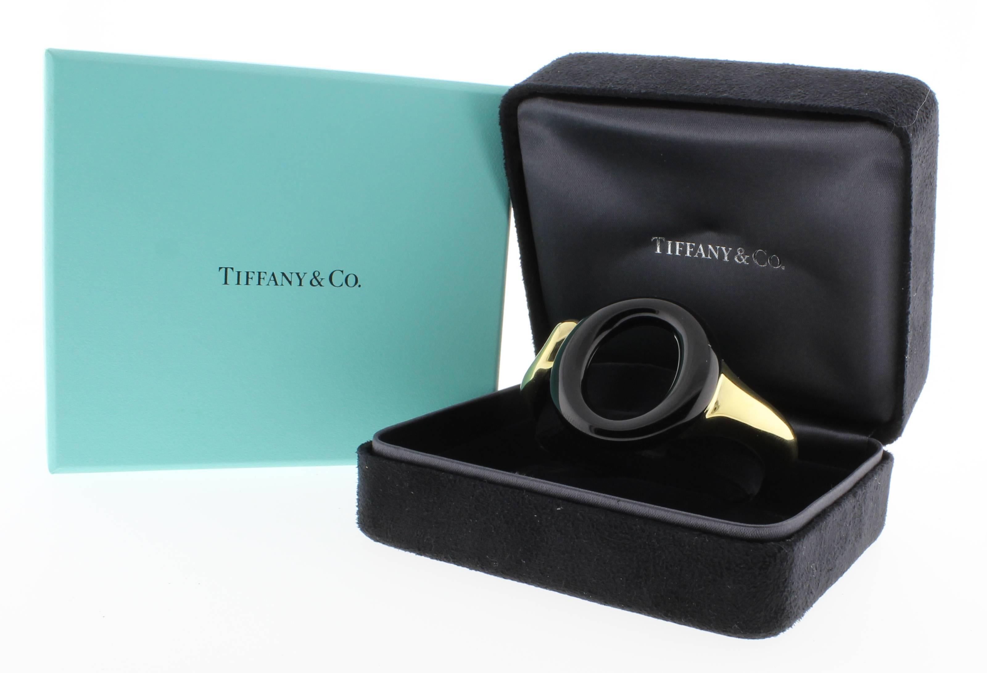 Tiffany & Co. Elsa Peretti Sevillana  Black Jade Bracelet In New Condition In Bethesda, MD
