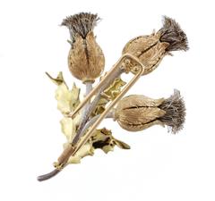 Mario Buccellati Gold and Silver Thistle Brooch