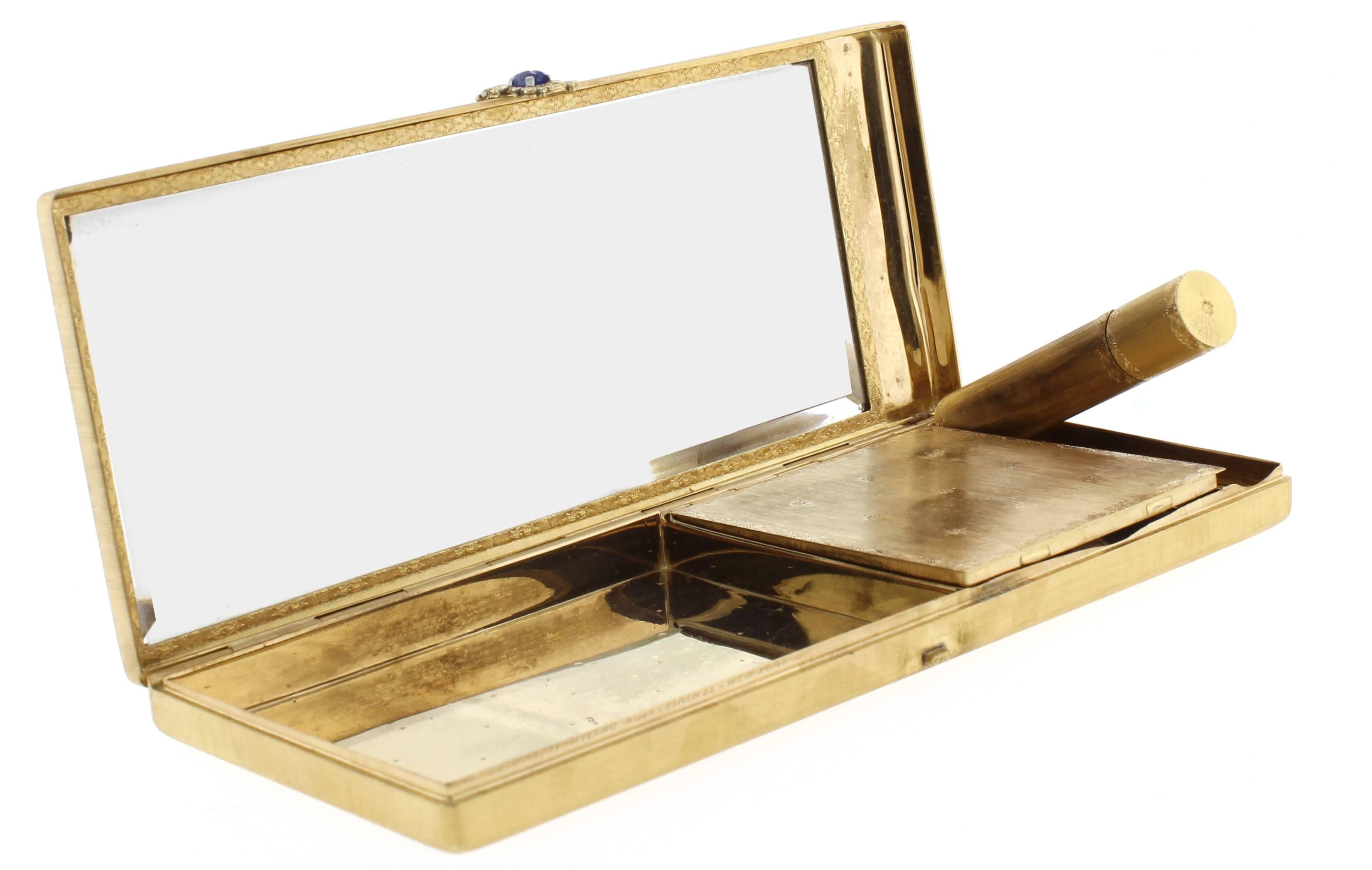 Buccellati Gold Vanity Case In Excellent Condition In Bethesda, MD