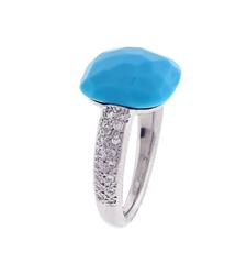 Pomellato Diamond and Turquoise Capri Ring