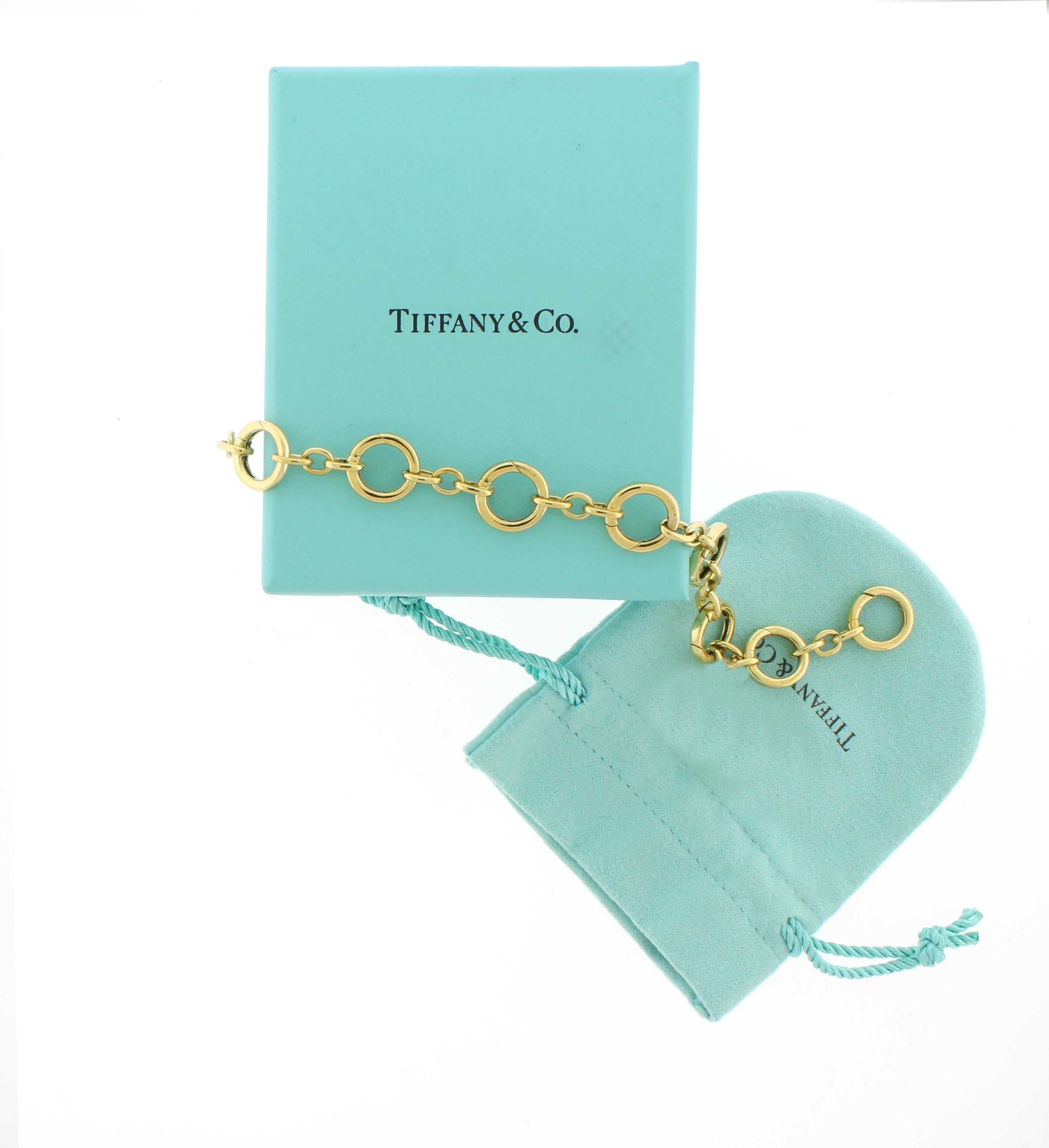 Tiffany & Co. 18k Yellow Gold Charm Bracelet For Sale 1