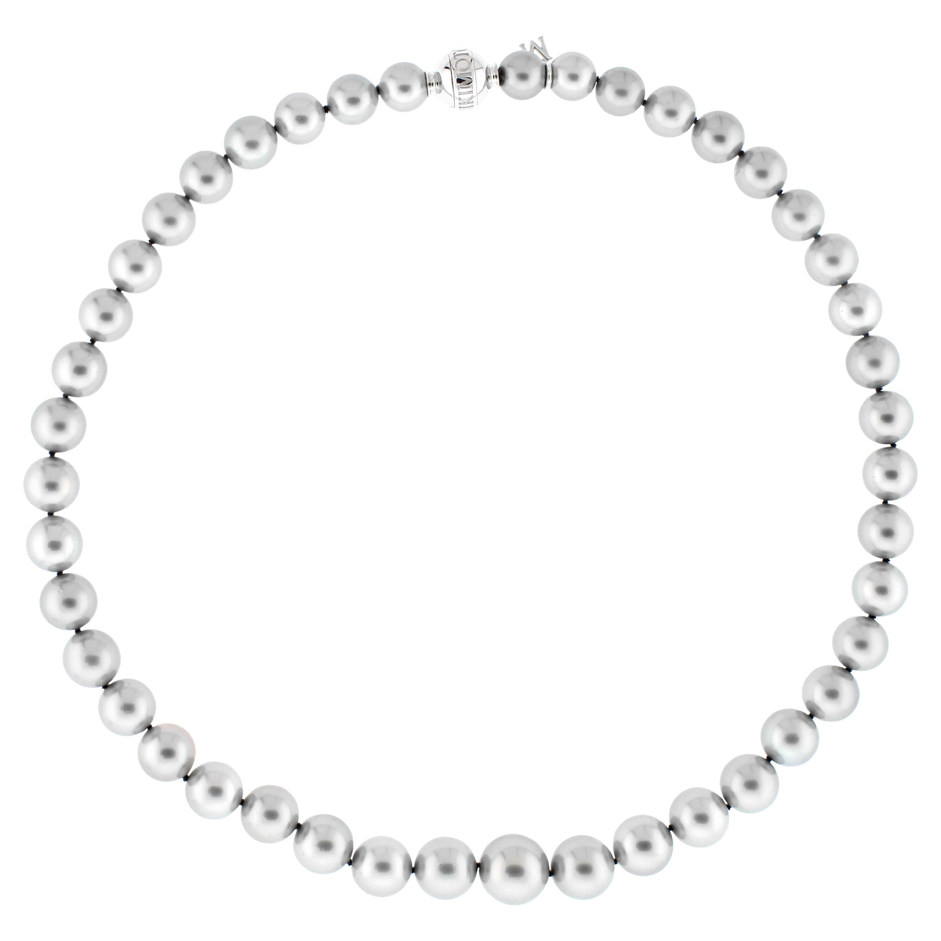 Collana graduata di perle dei mari del sud in argento di Mikimoto - da 8,5 mm a 11,5 mm, 16 pollici in vendita