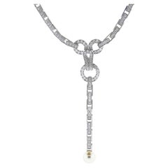 Cartier Agrafe Diamond and Pearl Necklace