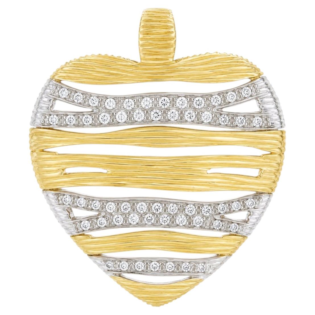 Pre-owned Roberto Coin Elefantino Flex Heart With Diamonds In Multiple