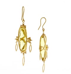 Anthony Nak Prasiolite Gold Earrings