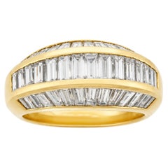 Picchiotti Diamond Three Row Baguette Band Ring