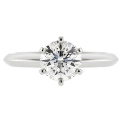 Tiffany & Co. 1.31 Carat G VVS1 Canadian Diamond Platinum Solitaire Ring