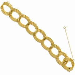 Tiffany & Co Gold Twisted Braid Open Link Bracelet