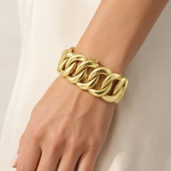 Vaid Wide Gold Cuff Bracelet