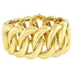 Vaid Wide Gold Cuff Bracelet