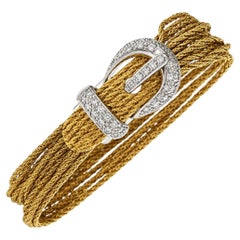 Gold Diamond Buckle Bracelet