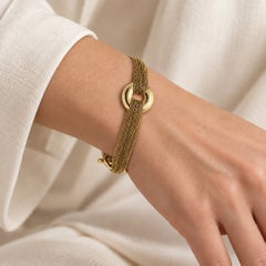 Bracelet Tiffany & Co. en or à plusieurs rangs avec fermoir à bascule en forme de cercle