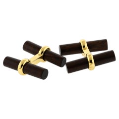 Van Cleef & Arpels Petrified Wood Cufflinks