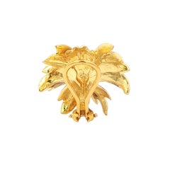 Gold Flower Diamond Earrings