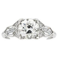 Art Deco 1.25ct Old European Cut Diamond Ring