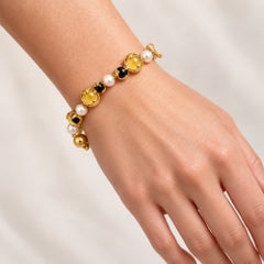 Marina B Cardan Pearl, Onyx and Citrine Bracelet