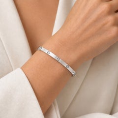 Bracciale Love Cartier modello piccolo in oro bianco, misura 18