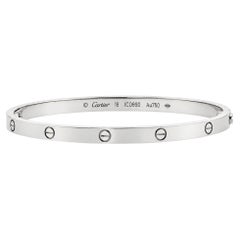 Bracciale Love Cartier modello piccolo in oro bianco, misura 18