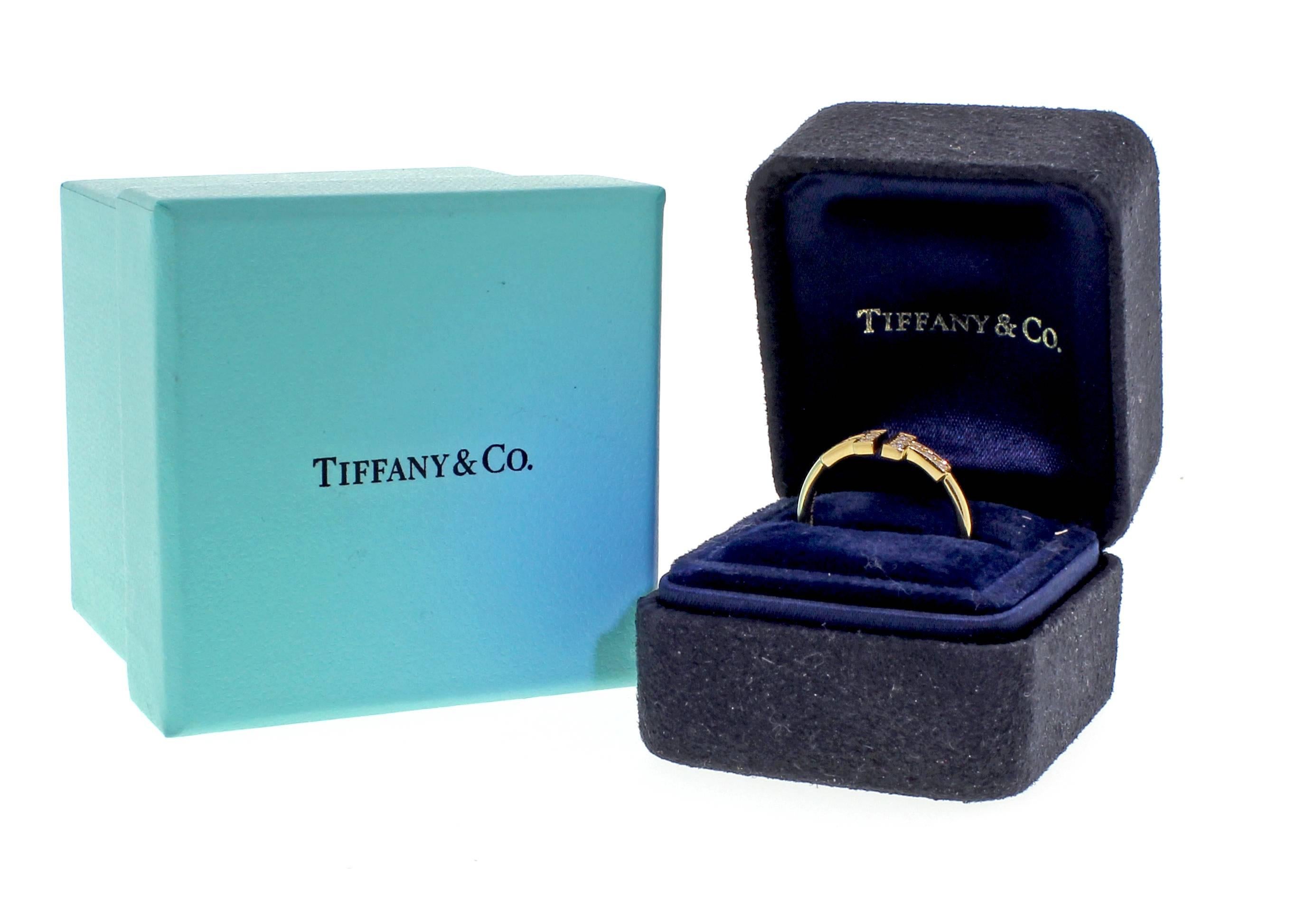 Tiffany & Co. T Wire Diamond Ring In New Condition In Bethesda, MD