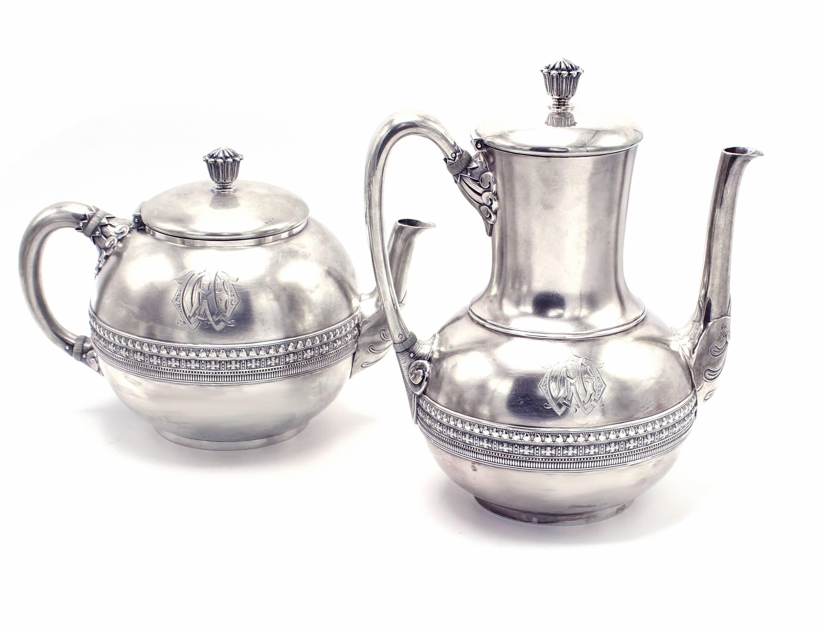 Tiffany & Co. Five-Piece Coffee and Tea Set In Excellent Condition In Bethesda, MD