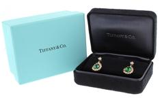 Tiffany & Co. Brazilian Paraiba tourmaline Diamond Gold Earrings