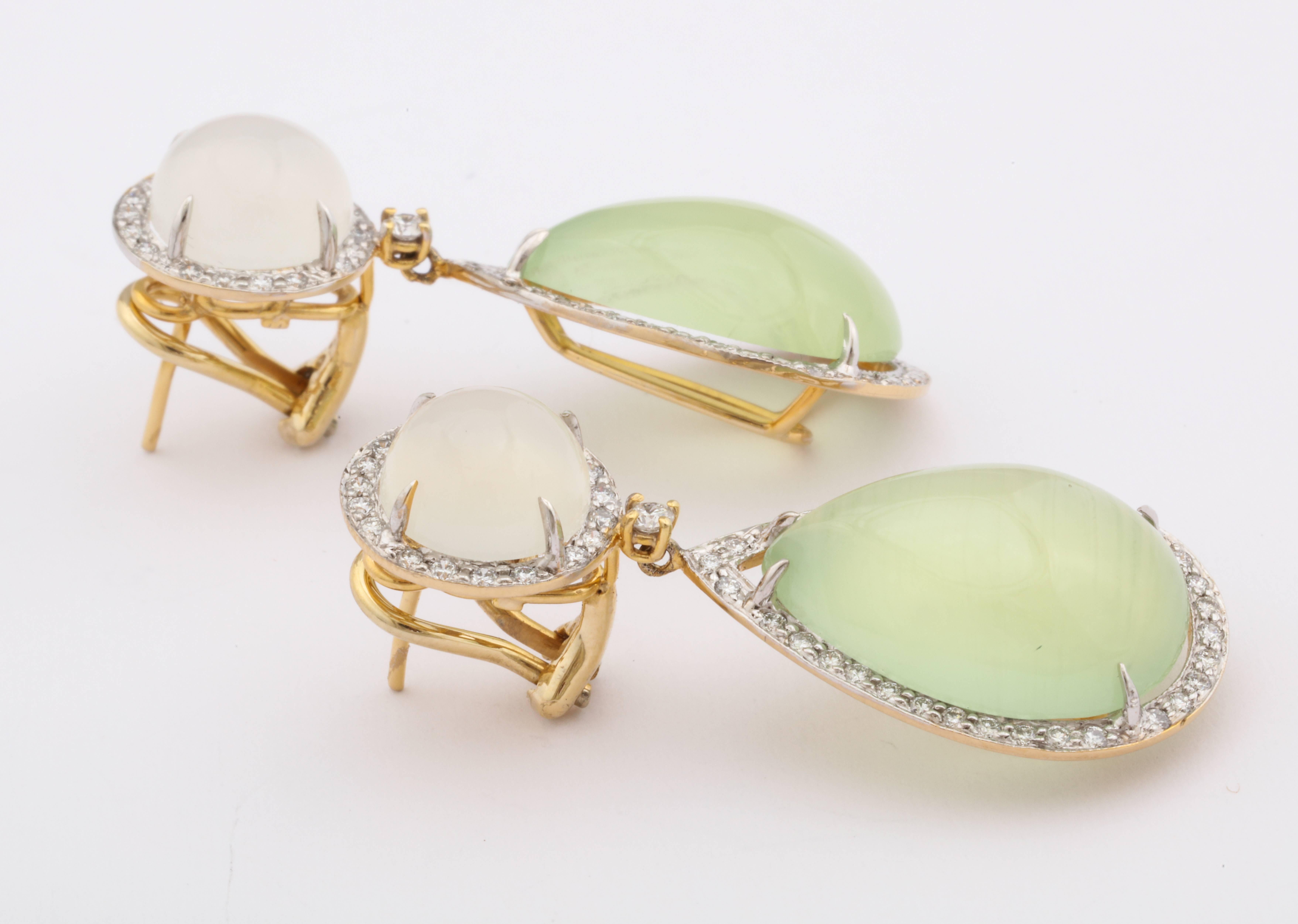 Faraone Mennella Grotta Verde Earrings In New Condition For Sale In New York, NY