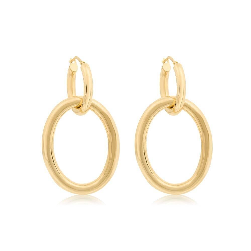 18kt yellow gold medium mama earrings.