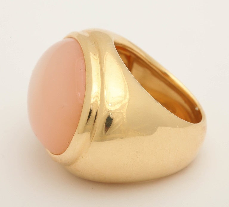 Women's Faraone Mennella Orange Moonstone Gold Signature Stella Ring For Sale