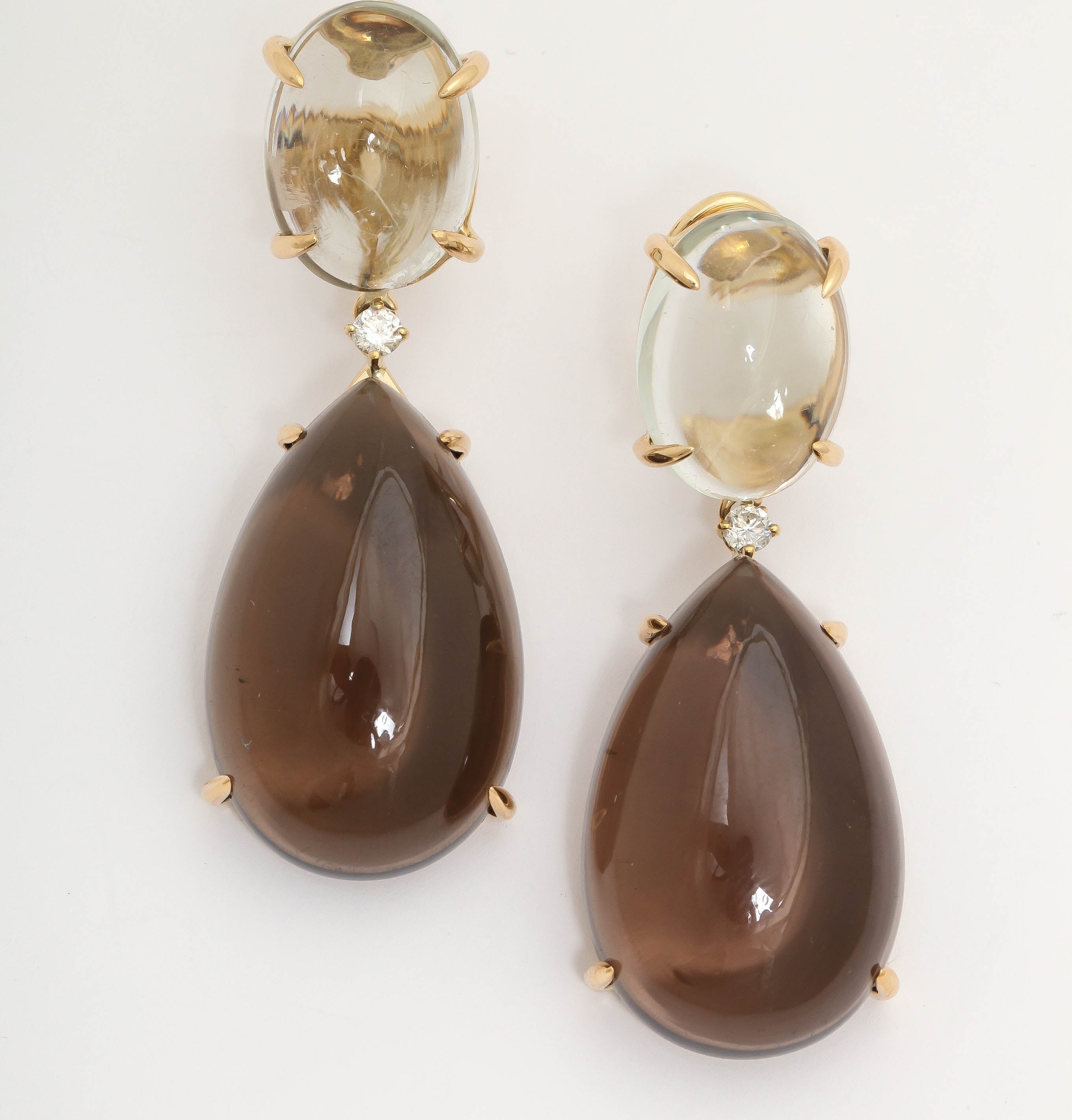 Women's Faraone Mennella Amethyst Gold Drop Earrings For Sale