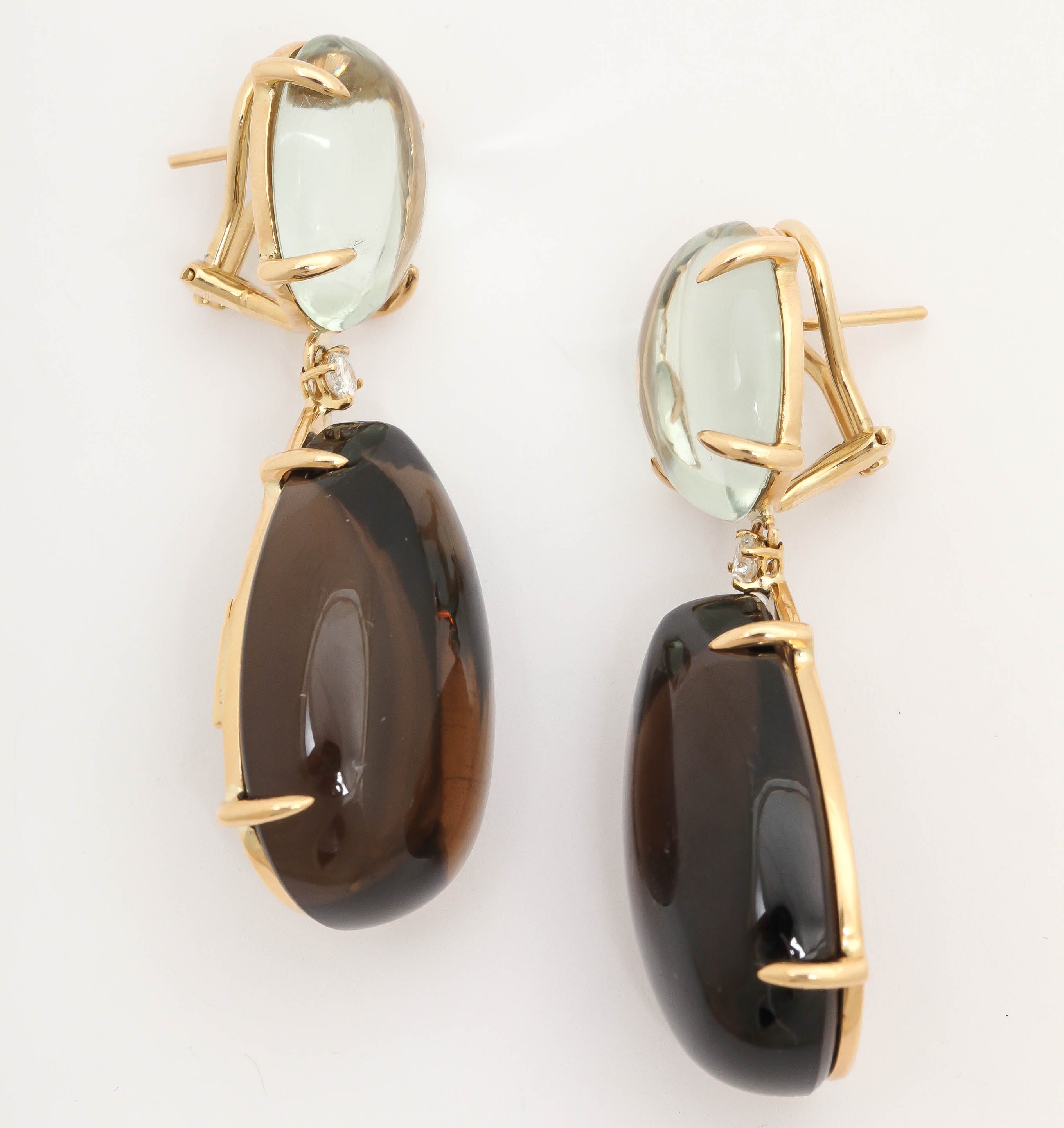 Faraone Mennella Amethyst Gold Drop Earrings For Sale 1