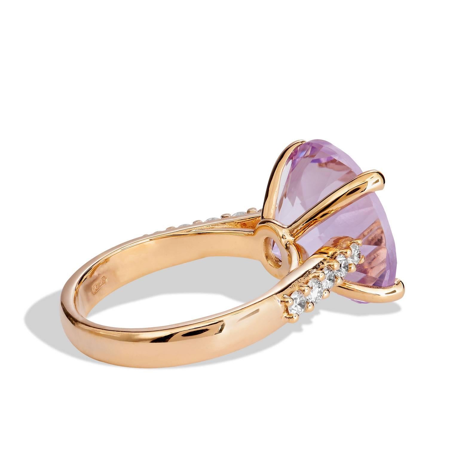 Beautiful Amethyst gold ring  In Excellent Condition In Miami, FL