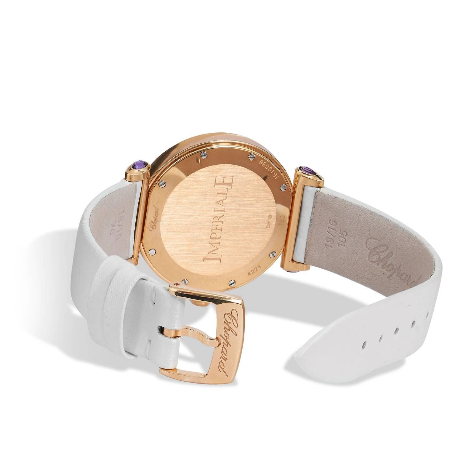 Women's Chopard Ladies Rose Gold Diamond Mother of Pearl Imperiale Collection Wristwatch