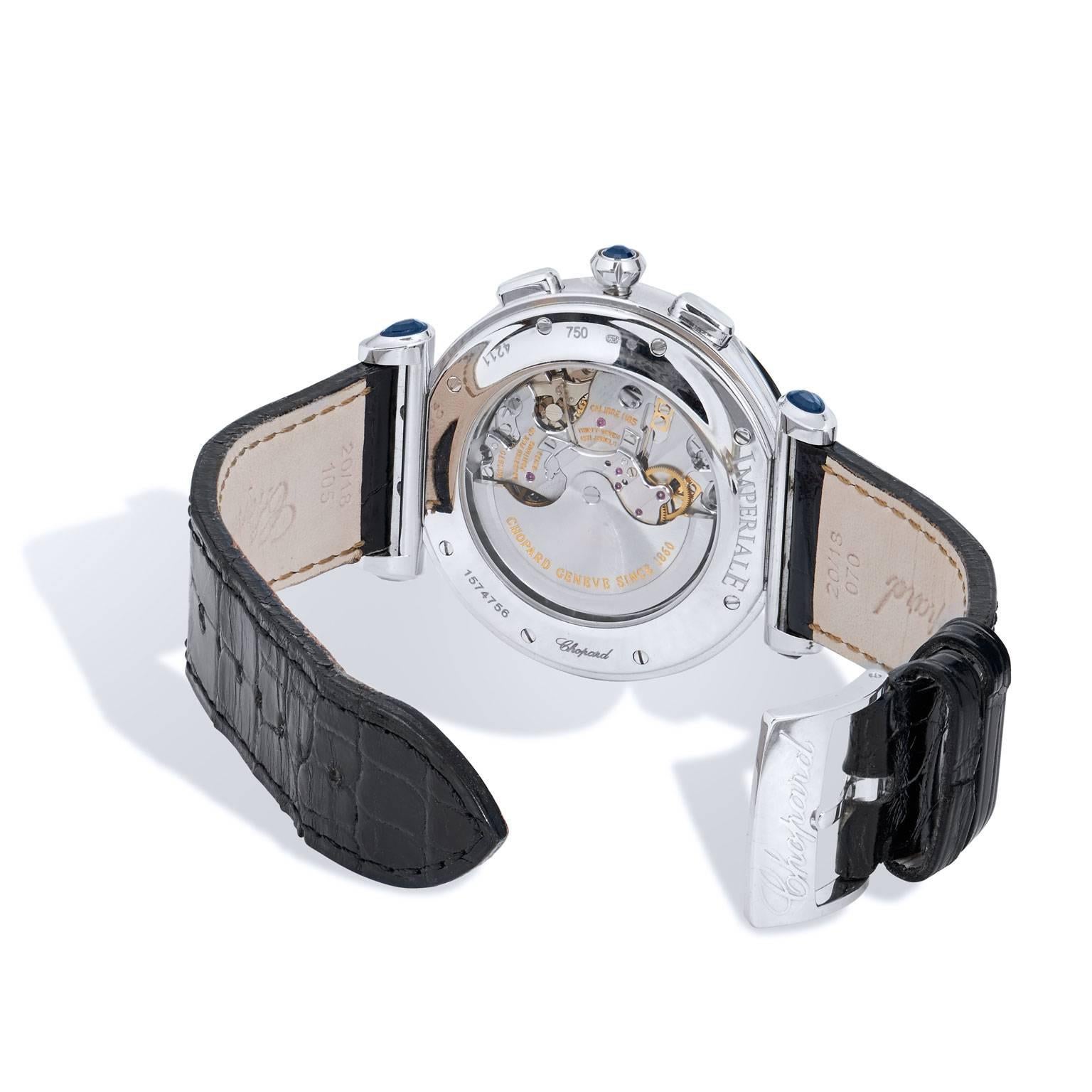 Modern Chopard Women's Imperiale 18 Karat White Gold and Diamond Collection Watch
