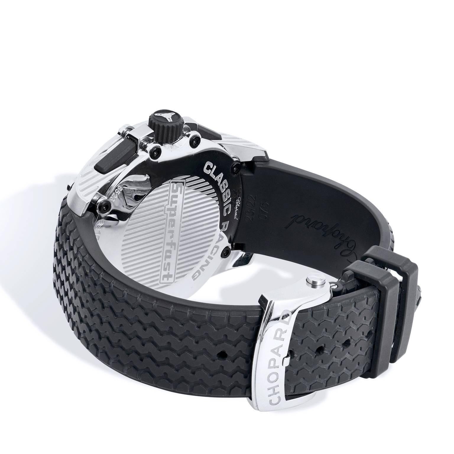 Modern Men's Chopard Stainless Steel Chronograph Wristwatch