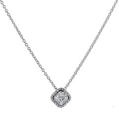 0.33 Carat Square Diamond Pendant