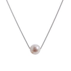 H & H 9 Millimeter Akoya Pearl Pendant Necklace
