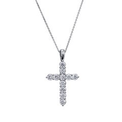 H & H 1.73 Carat Diamond Cross Pendant 4