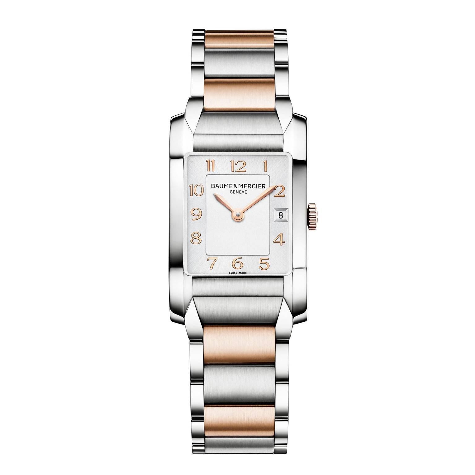 Baume & Mercier Ladies Rose Gold Stainless Steel Hampton Analog Wristwatch