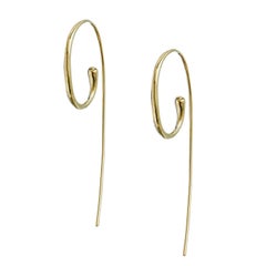 18 Karat Yellow Gold Italian Made Earrings