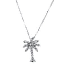 Roberto Coin 0.54 Carat Diamond Large Palm Tree Pendant Necklace