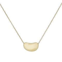 Tiffany & Co. 18 Karat Yellow Gold Bean Pendant Necklace