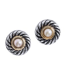 David Yurman Pearl Cookie Stud Earrings