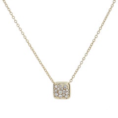 square diamond pendant necklace 0.17 Carat Diamond Square Pendant Necklace
