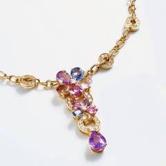 Bvlgari Multicolor Sapphire Flower Necklace
