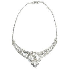 Vintage 14.73 Carat Art Deco Diamond Platinum Necklace